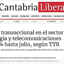 El mercado transaccional en el sector de tecnologa y telecomunicaciones cae un 13% hasta julio, segn TTR